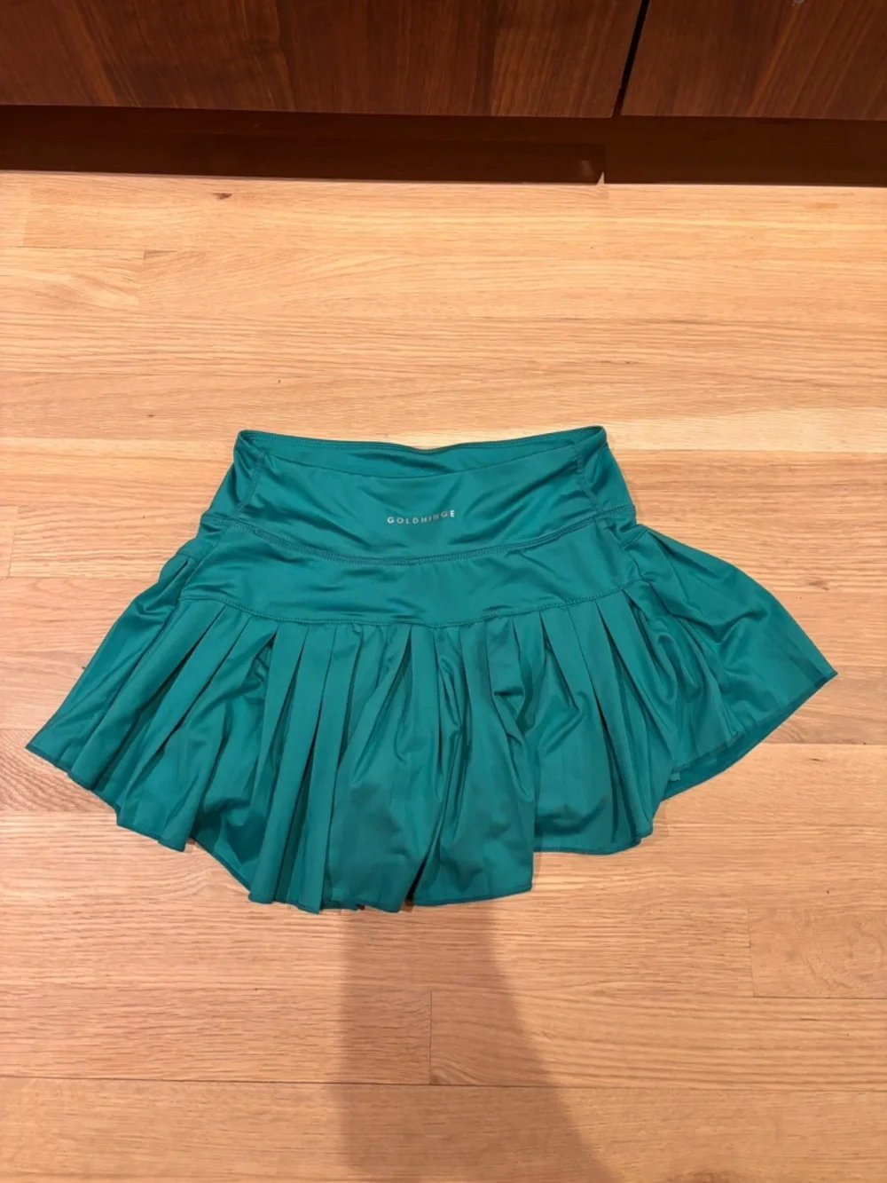 Pleated Emerald Green Skater Skirt - Picture 2 of 2